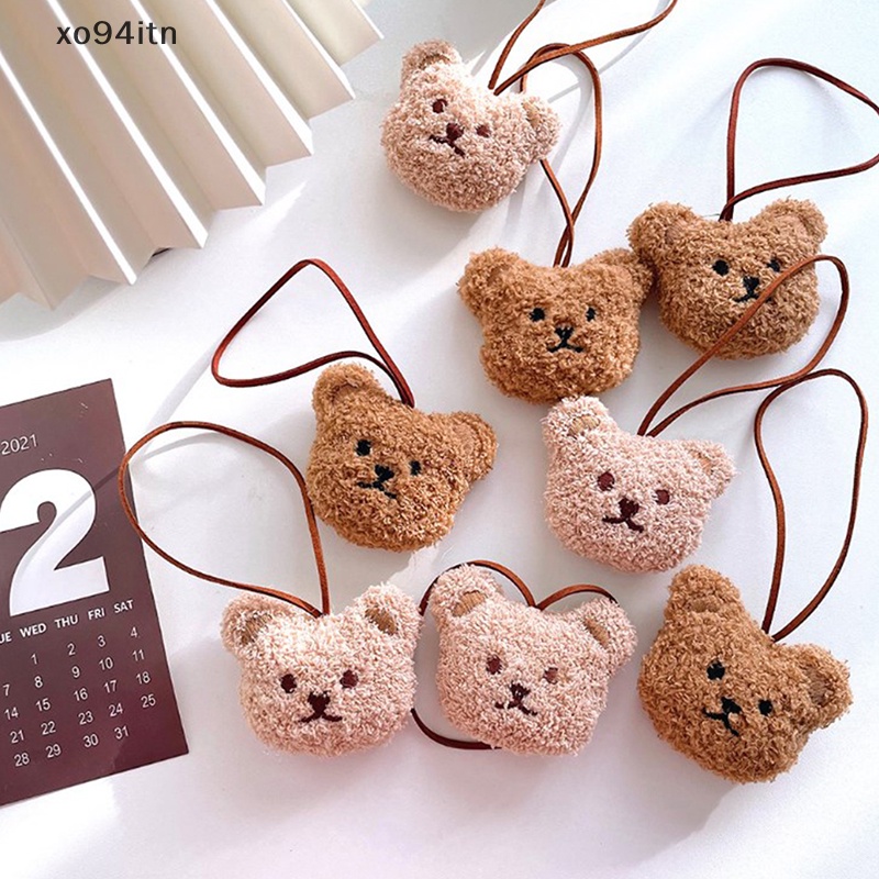 Mặt Dây Chuyền Hình Chú Gấu Hoạt Hình Bằng Lông Nhung Dễ Thương Xinh Xắn