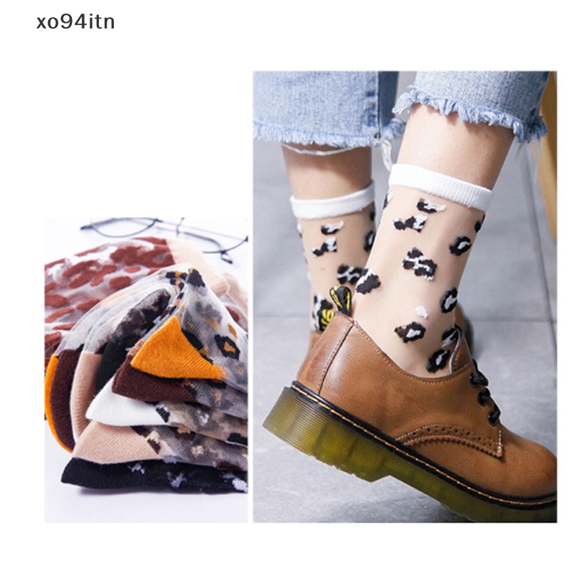 1 Đôi Tất Lưới Mỏng Phối Họa Tiết Da Báo Quyến Rũ Cho Nữ