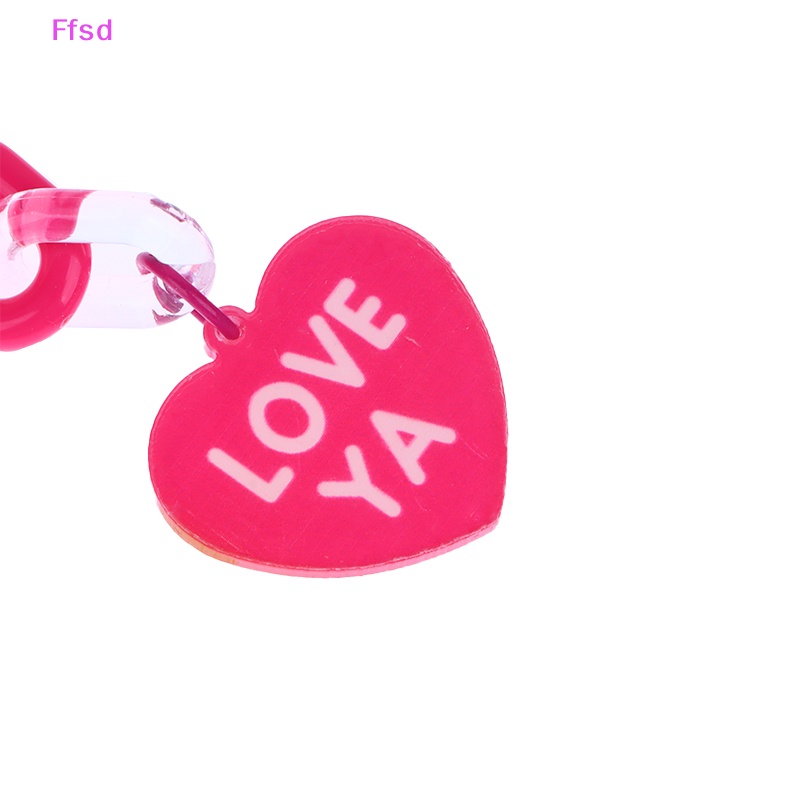 {Ffsd} Móc Khóa Resin Hình Gấu Dâu Hoạt Hình Dễ Thương DIY Trang Trí Xe Hơi * Bán Chạy