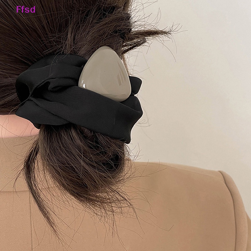 Dây Cột Tóc Đuôi Ngựa Cỡ Lớn Đính Nơ Hoa Chất Lượng Cao Cho Nữ