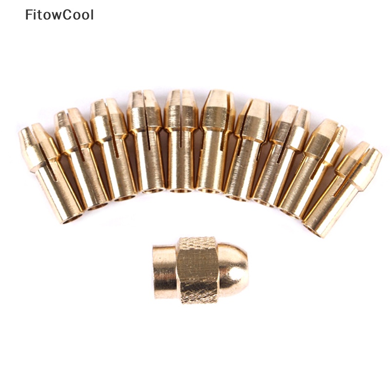 Set 10 / 11 Đầu Kẹp Mũi Khoan Mini Đường Kính 0.5-3.2mm 4.8mm Bằng Đồng Thau Cho Máy Khoan Dremel