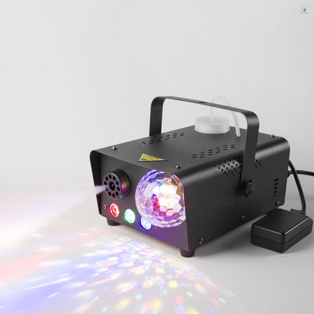 Máy Tạo Khói Sân Khấu 600W RGB Với Đèn LED 3 Màu 250ml Điều Khiển Từ Xa Tiện Dụng