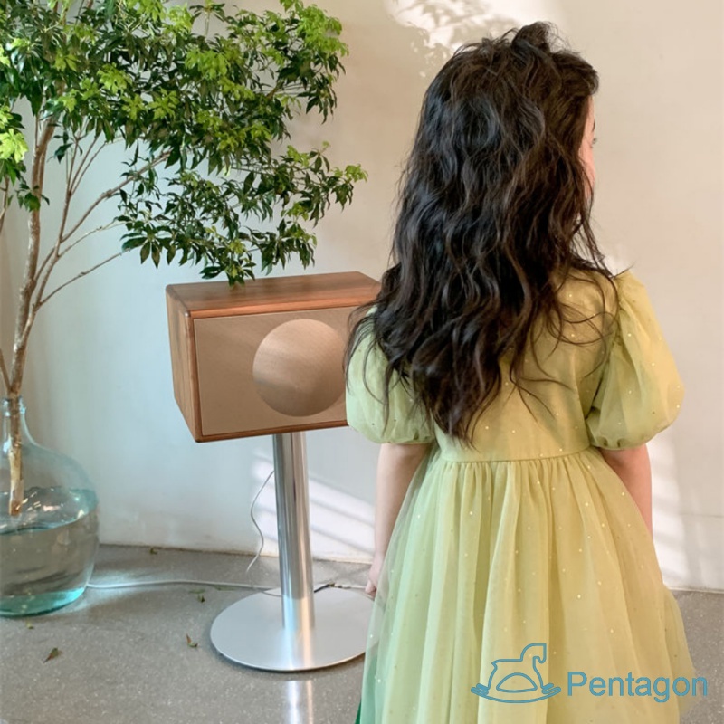 Đầm Công Chúa Tay Ngắn Phồng Thoáng Khí Thời Trang Mùa Hè Phong Cách Hàn Quốc Cho Bé Gái