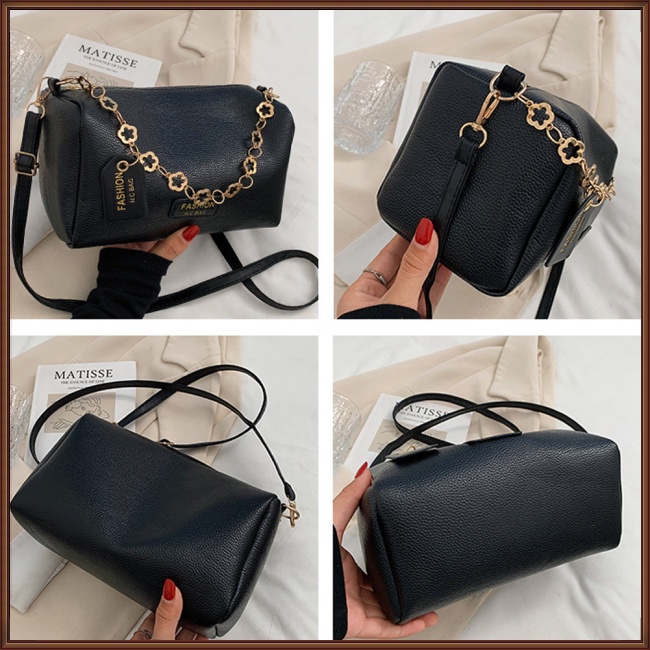 Túi Đeo Chéo Da Pu Họa Tiết Trái Vải Chống Rỉ Sét Thoải Mái Thời Trang Cho Nữ