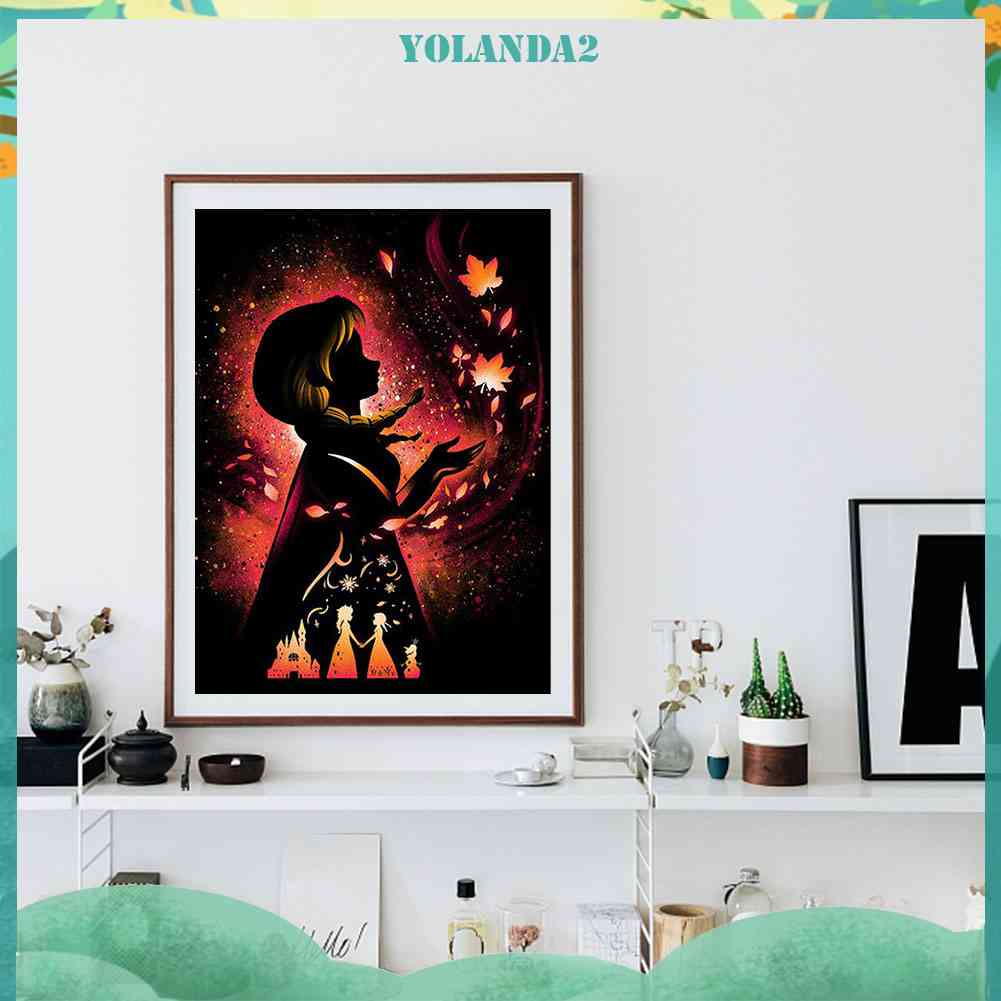 Bộ Tranh Đính Đá 5D Tự Làm Hình Công Chúa Hoạt Hình