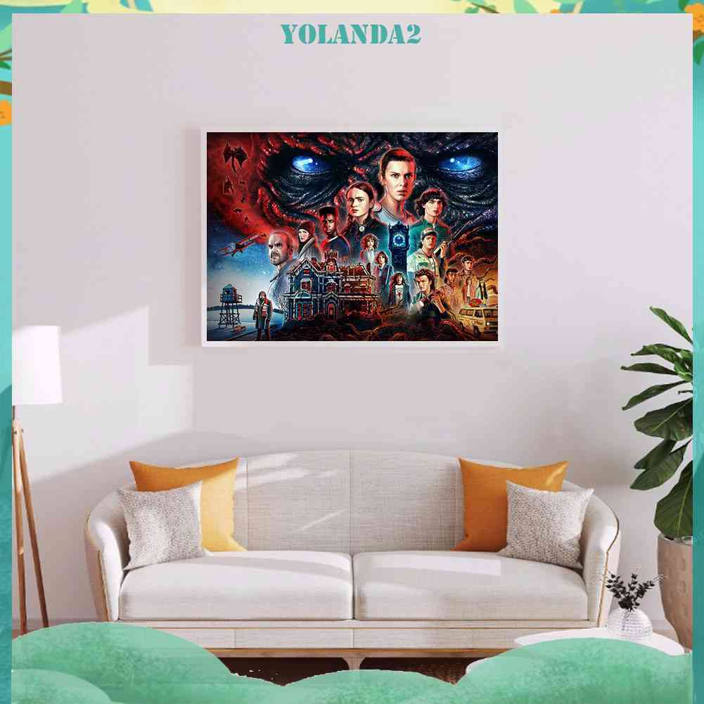 Tranh Đính Đá Kim Cương Toàn Bộ Tròn In Hình Phim Stranger Things