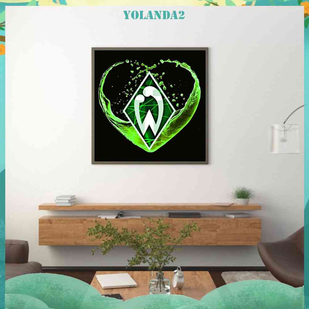 Tranh Đính Đá Kim Cương Toàn Diện Hình Logo Đội Bóng Bremen