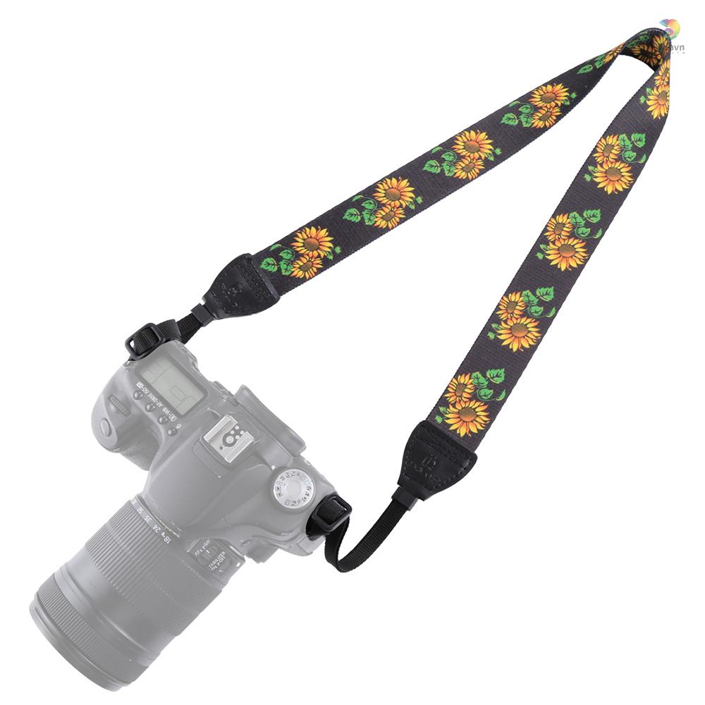 Dây Đeo Túi Xách / Máy Ảnh Chất Liệu Cotton Hai Tầng Họa Tiết Nhiều Màu Thay Thế Cho SLR DSLR