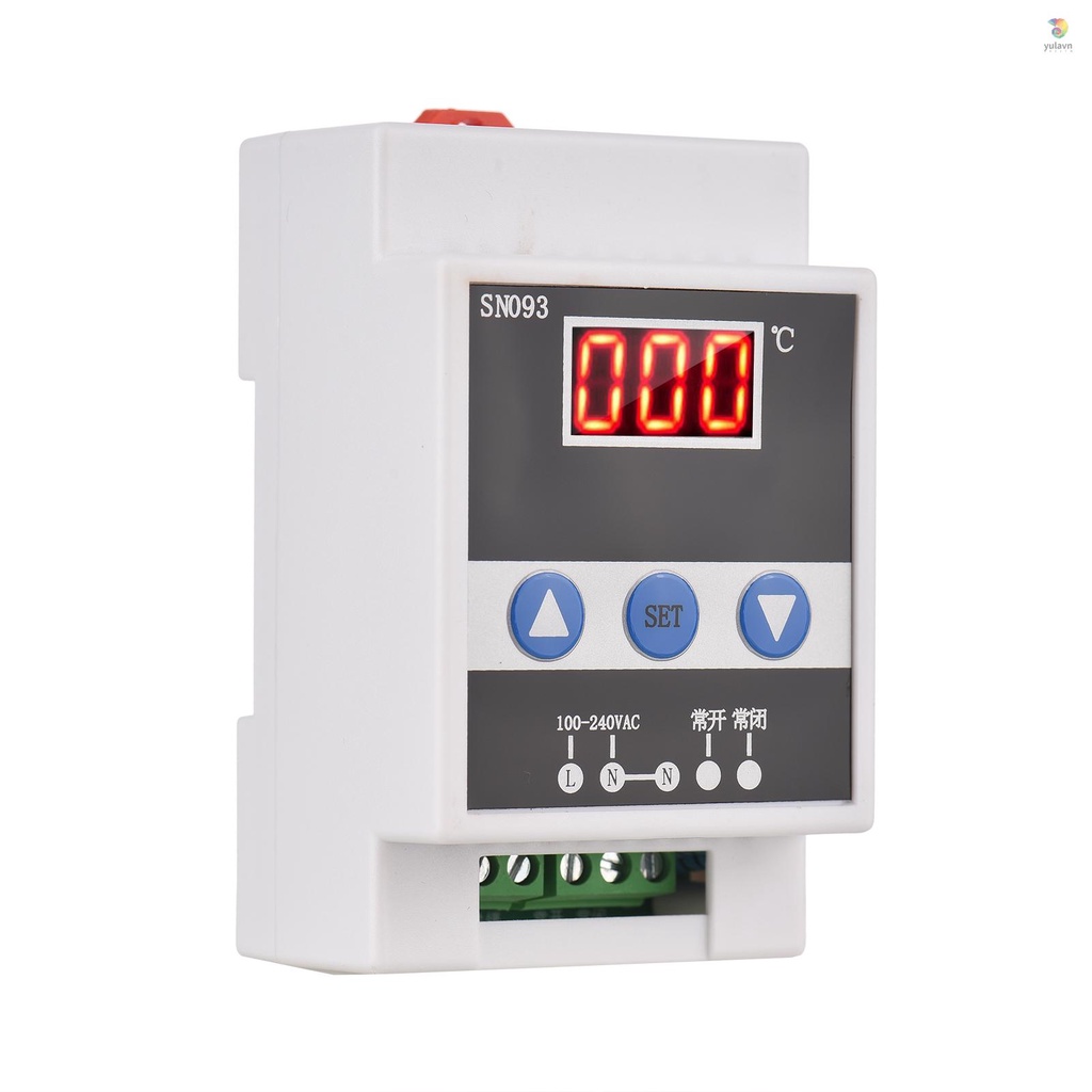 Bộ Điều Khiển Nhiệt Độ Một Chiều Có Đèn LED Kỹ Thuật Số 110-240V