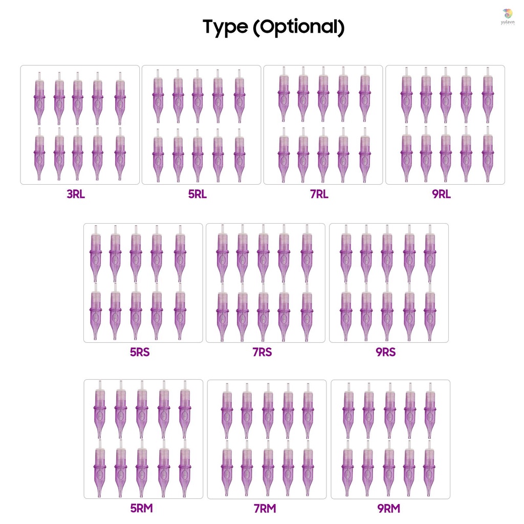 Bộ 10 Kim Xăm 3RL Khử Trùng Cầm Tay Cho Người Mới Bắt Đầu