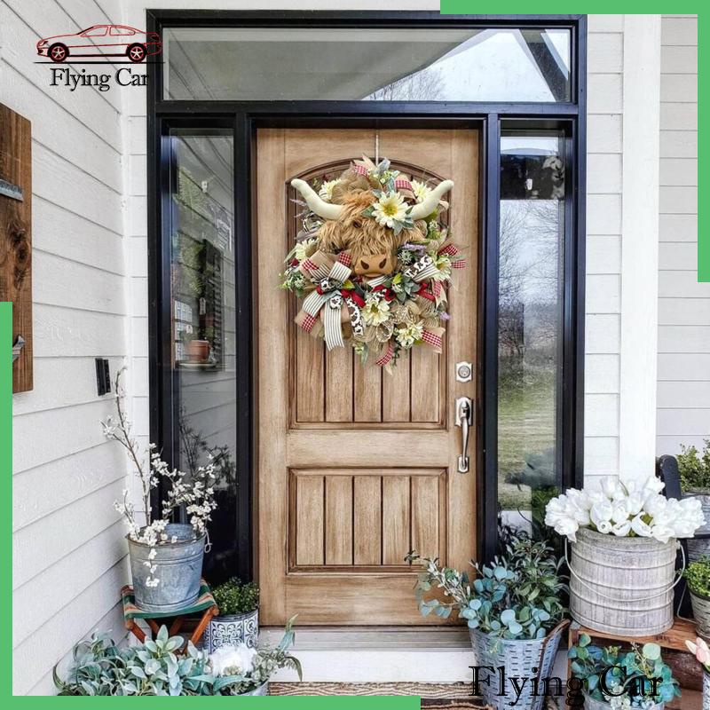 [Lzdjfmy2] Vòng Hoa Lò Xo Gắn Cửa Trước Làm Bằng Tay Kích Thước 40cm