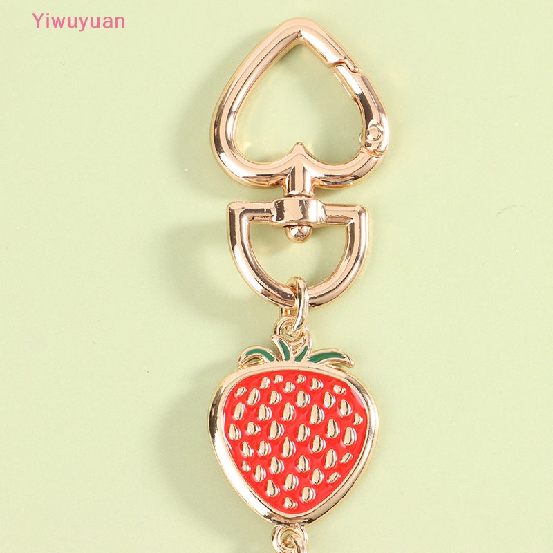 < Yiwuyuan > Dây Xích Mở Rộng Thay Thế Hình Quả Dâu Dễ Thương Trang Trí Túi Xách Mới