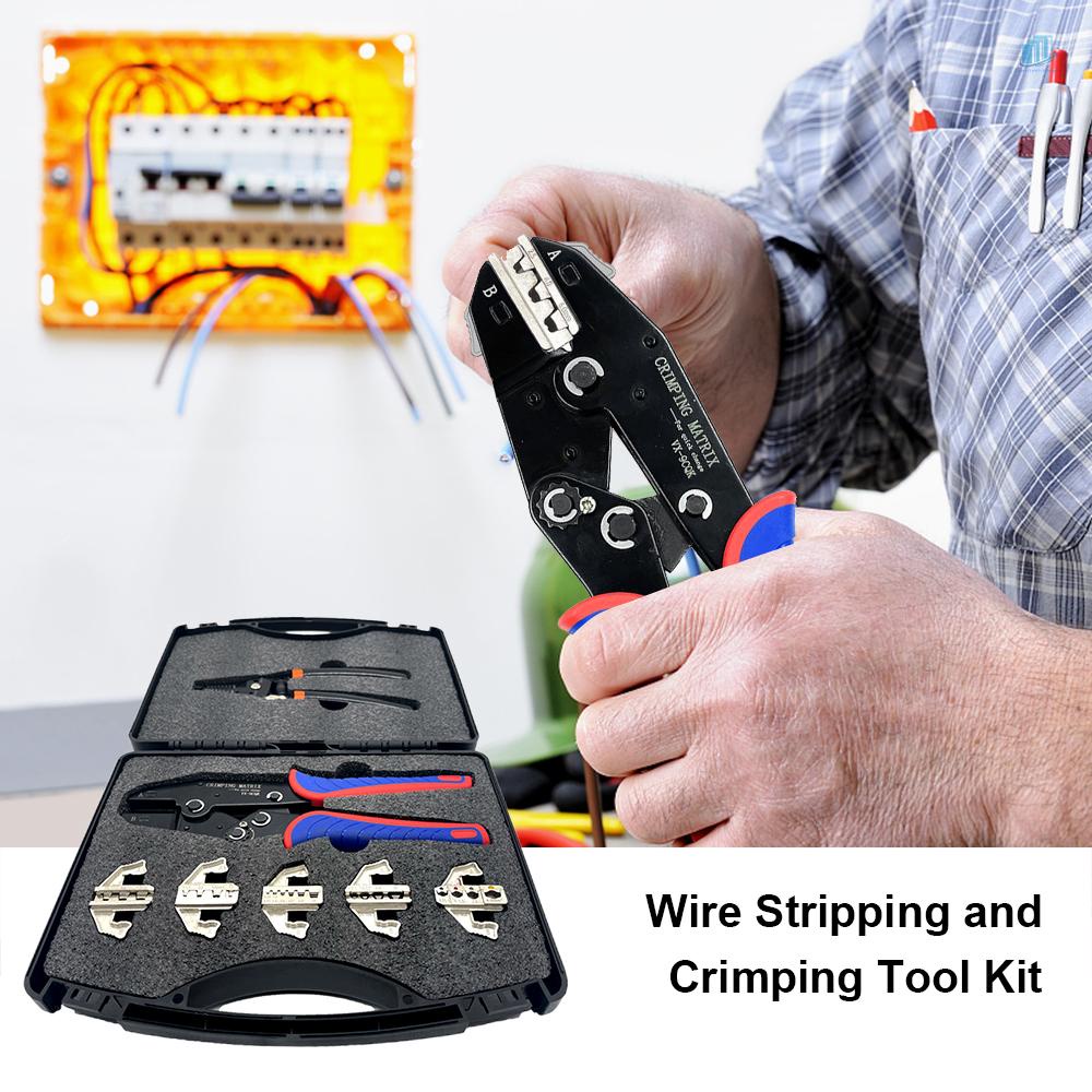 Bộ Dụng Cụ Kìm Uốn Dây Cáp Thiết Bị Đầu Cuối Cách Nhiệt Nhanh Chóng Kèm Hộp Đựng Đa Năng Cho Ferrule / Nylon / Cách Nhiệt / Không Dùng Điện