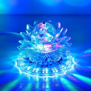 Đèn lồng xoay tròn hình quả cầu pha lê nhiều màu trang trí sân khấu tiệc disco
