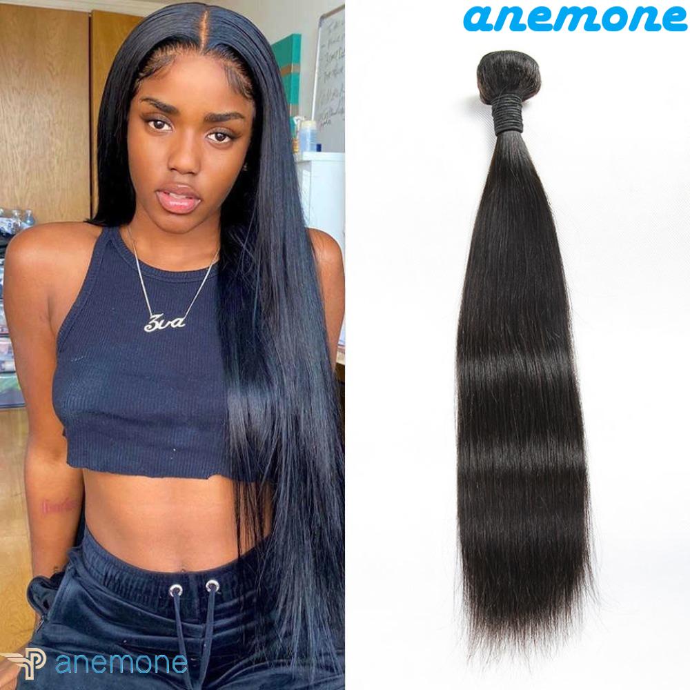 Tóc Giả 16-24 Inch Bằng Sợi Tổng Hợp Cách Nhiệt Màu Đen Tự Nhiên Dành Cho Nữ