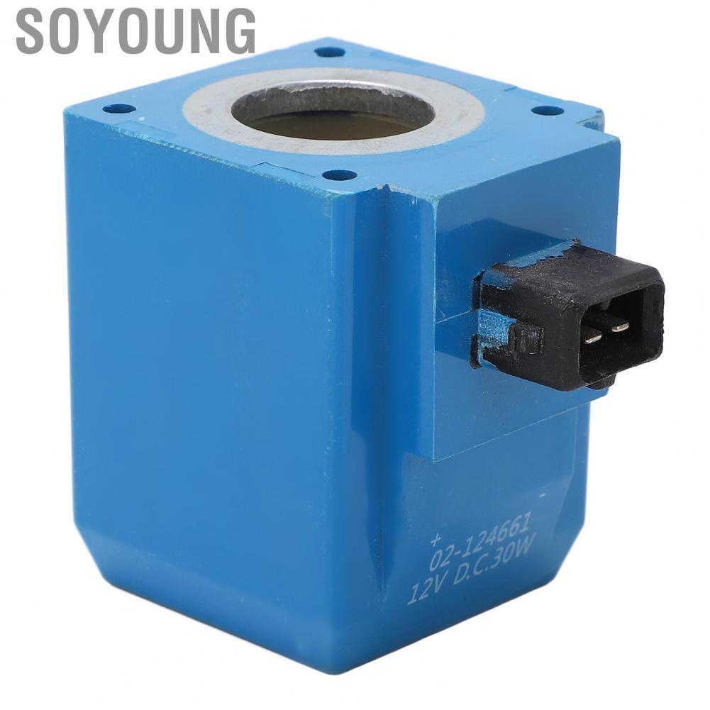 Soyoung 02‑124661   Aging Durable Solenoid Coil Round Pin Solenoid Coil  for Excavator