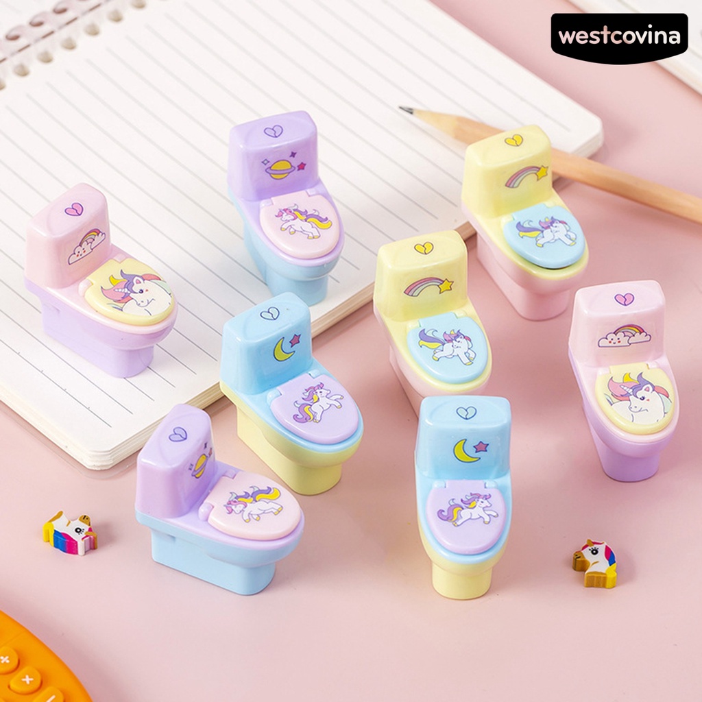 [COD]♪Set 2 Đồ Chuốt Bút Chì In Họa Tiết Hoạt Hình Màu Sắc Ngẫu Nhiên Kèm Đồ Chuốt