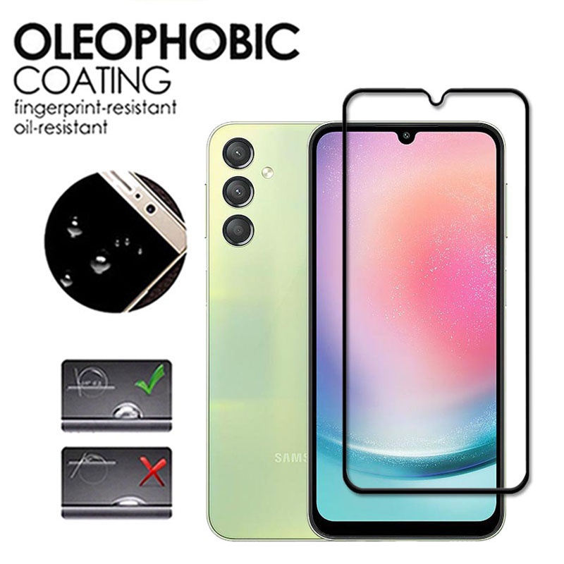 Kính Cường Lực 2 Trong 1 Bảo Vệ Toàn Màn Hình Cho Samsung Galaxy A24 4G M14 5G 2023 SamsungA24 A 24 M 14