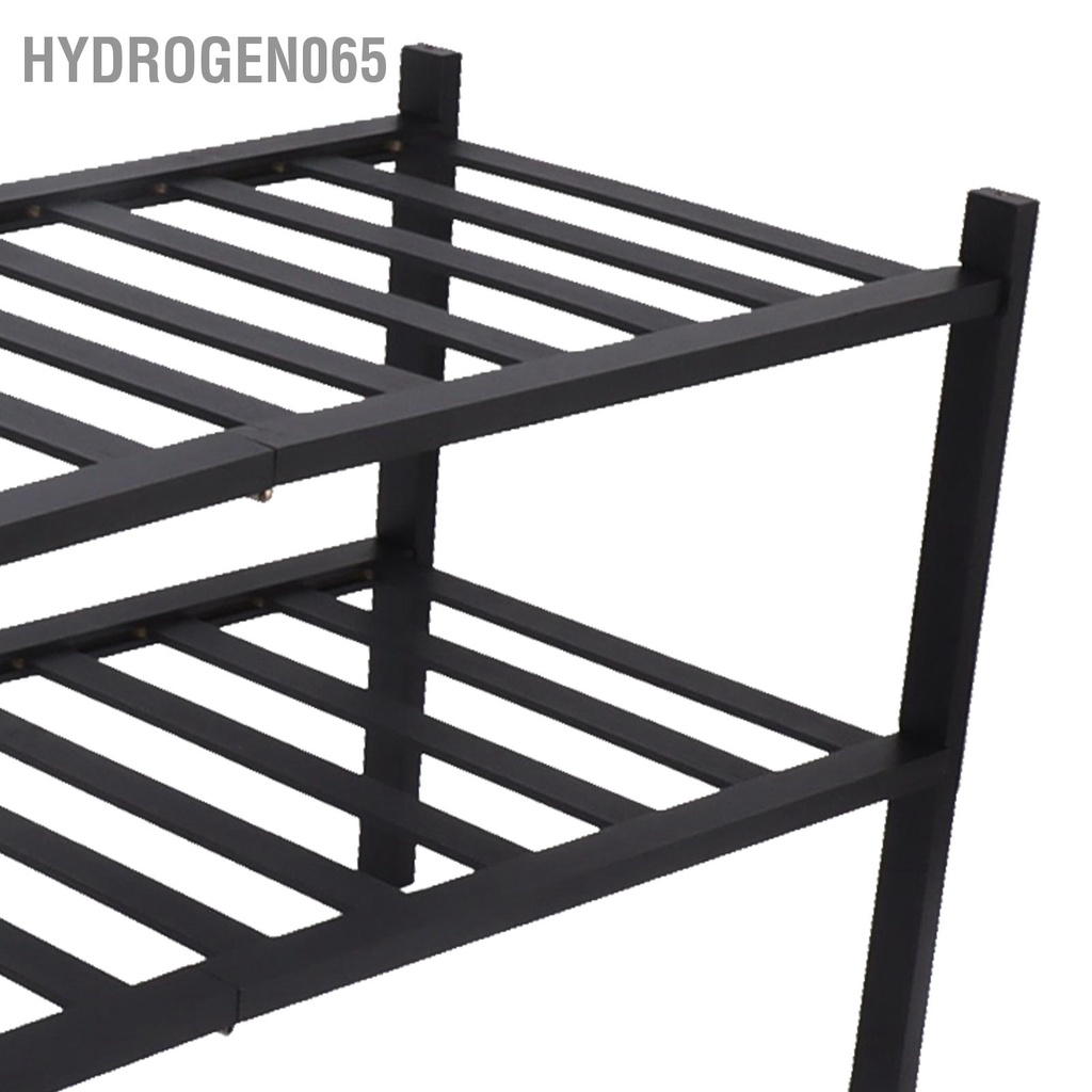 Hydrogen065 2 Tầng Giá Để Giày Xếp Chồng Chống Nước Biến Dạng Tre Đứng Cho Ban Công Đen