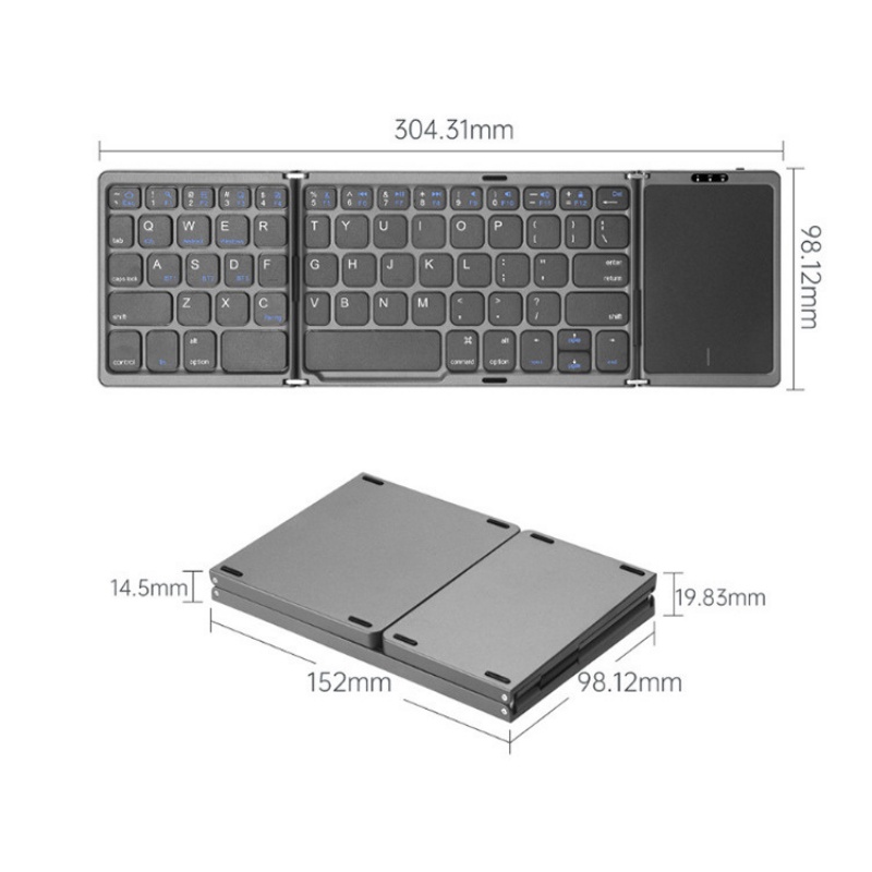 Bàn Phím Bluetooth Không Dây B089T Ba Màu Tương Phản Có Bàn Phím Cảm Ứng Cho iPAD Tablet Laptop PC