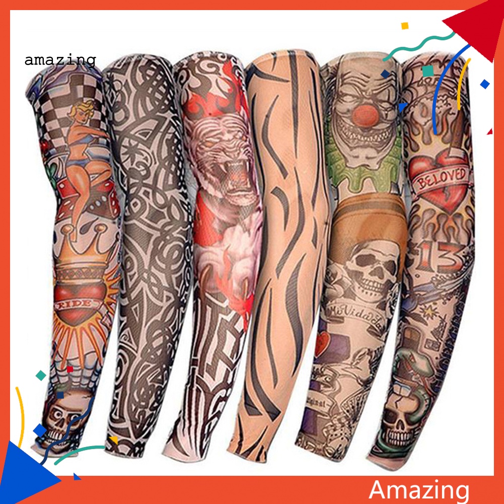 Set 6 Găng Cánh Tay Chống Tia UV Khi Lái Xe / Chơi Thể Thao Ngoài Trời