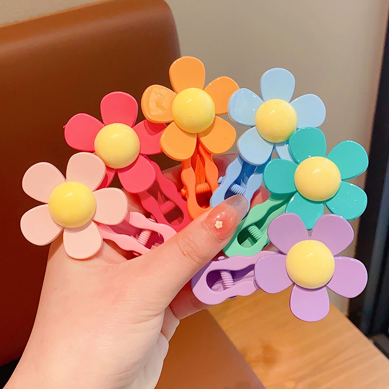 Kẹp Tóc Mái Hoa Dễ Thương Không Đau Cho Bé Gái