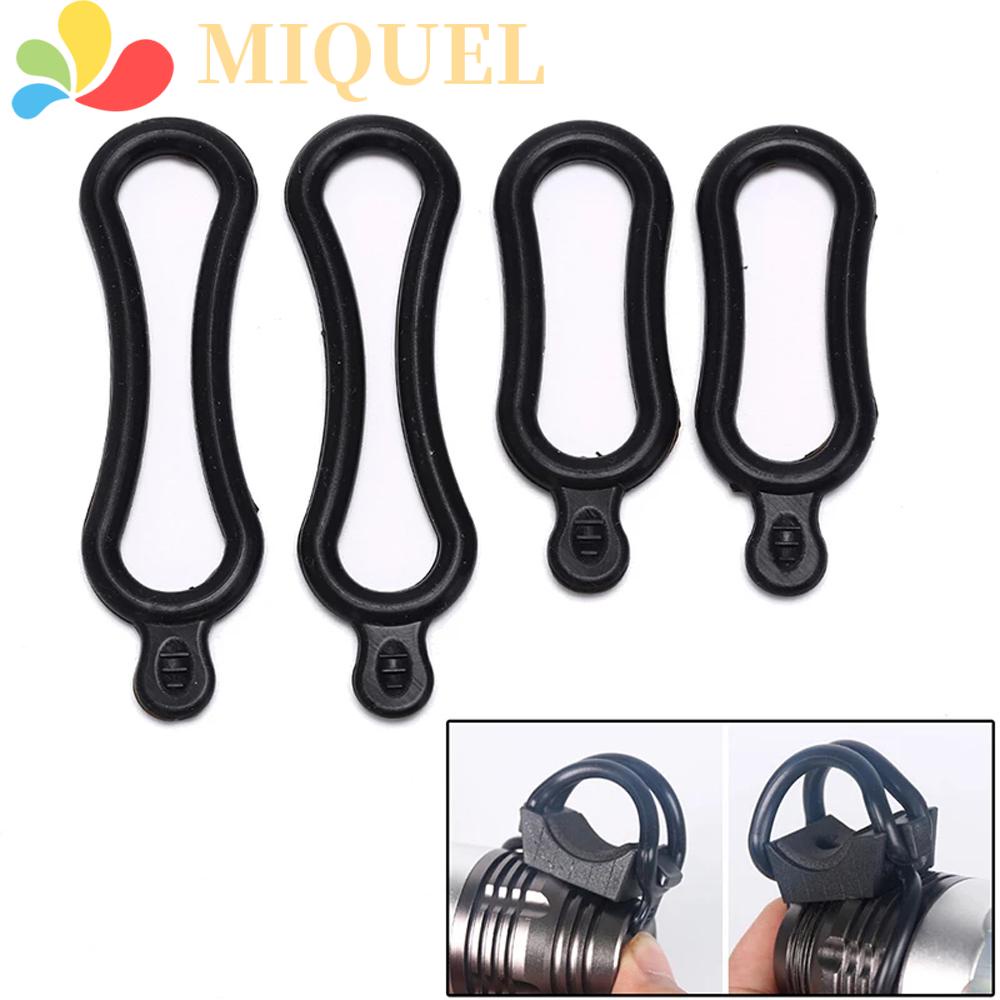 Bộ Đèn Pha LED Bằng Silicone Kèm Vòng Đệm Dành Cho Xe Đạp