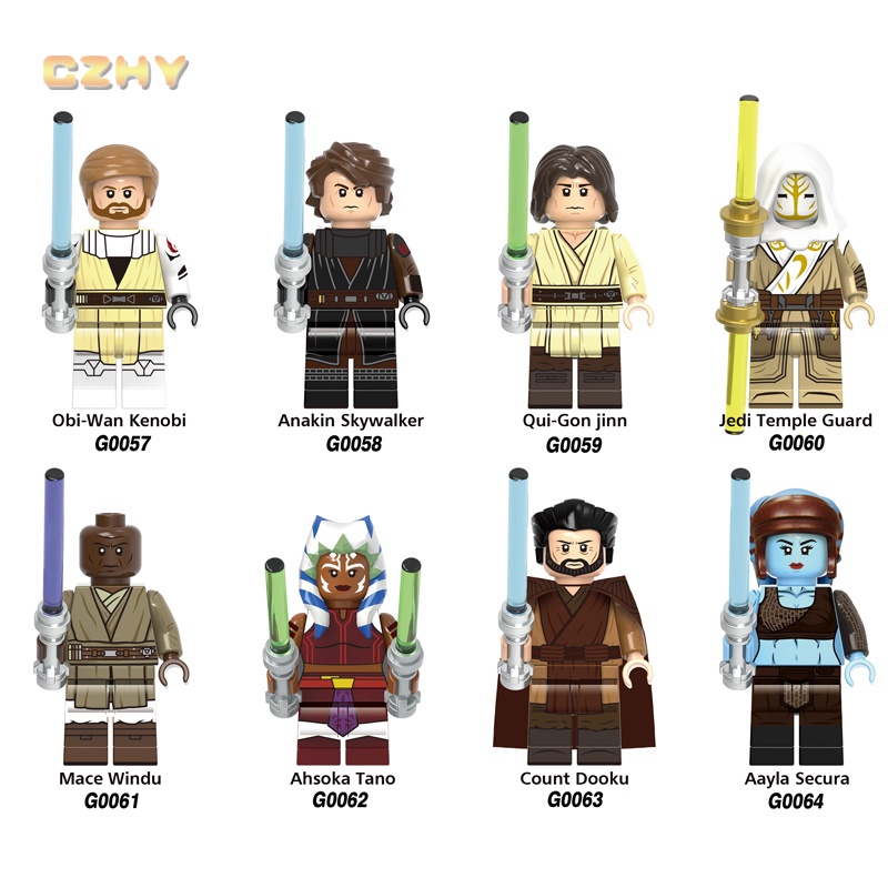 Mô Hình Nhân Vật Dooku Obi-Wan Anakin Skywalker Mace Windu Ahsoka