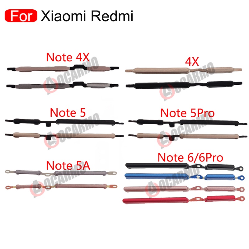 Nút Nguồn Tăng Giảm Âm Lượng Thay Thế Chuyên Dụng Cho Xiaomi Redmi Note 4x 5 6 Pro 5A 6Pro Redmi 4x