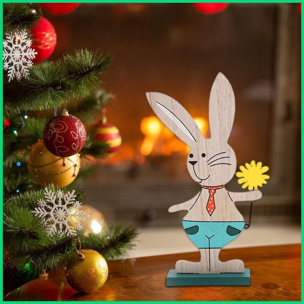 Mô Hình Thỏ Phục Sinh Đứng Để Bàn Trang Trí