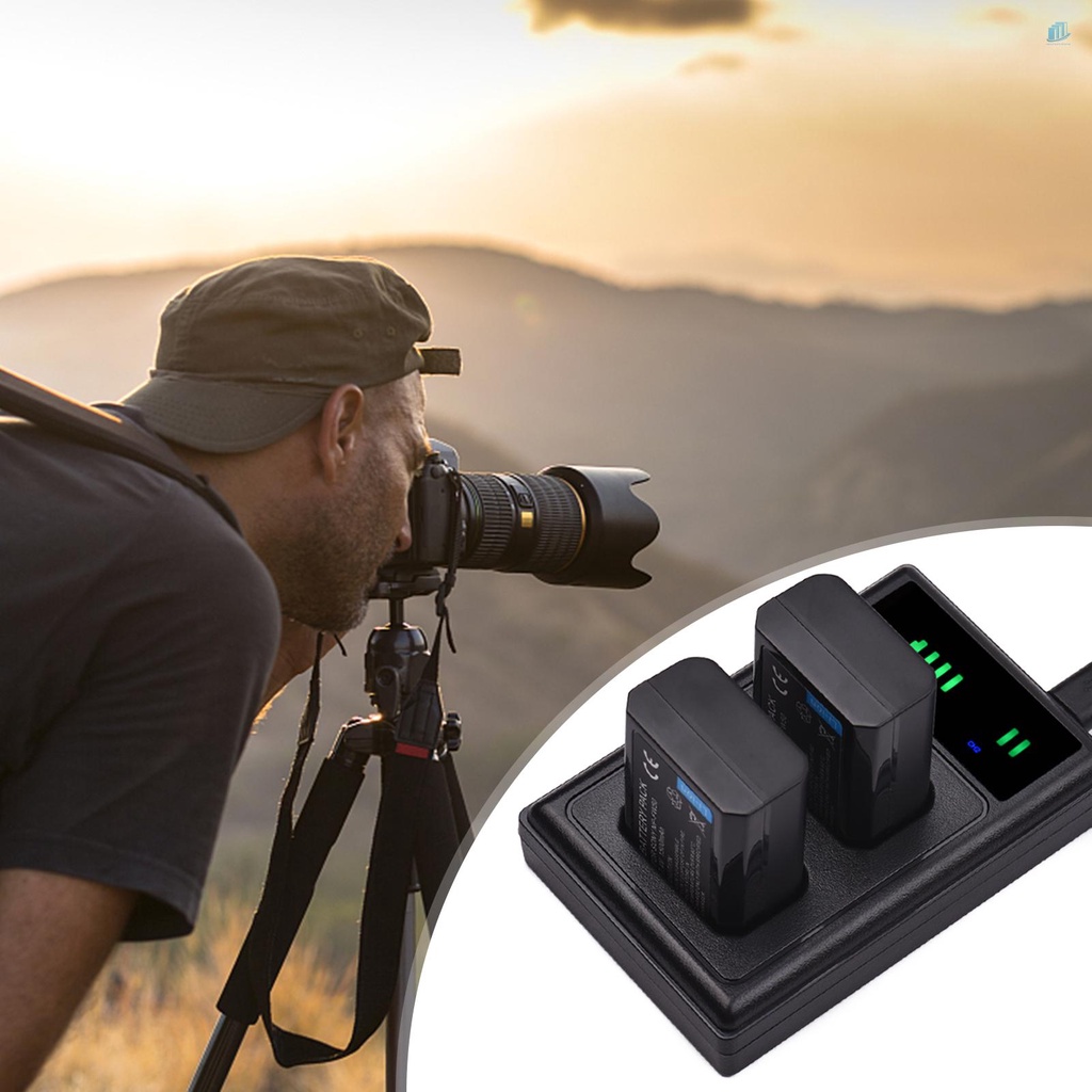 Bộ Sạc Pin Thông Minh NP-FW50 1 Kênh Kép + 2 Pin Sạc 7.4V 1500mAh NP-FW50