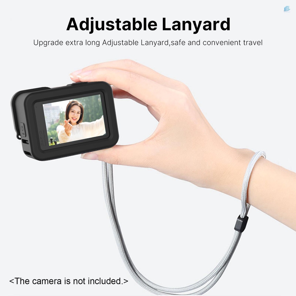 Vỏ Bảo Vệ Camera Bằng Cao Su Silicon Mềm Màu Đen Gắn Dây Đeo Thay Thế Cho smartwatchinone Ulanzi G9-1 Action 10 / 9