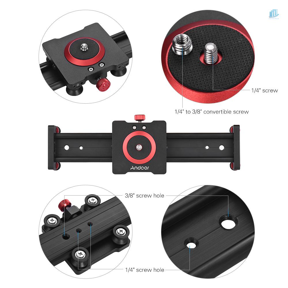 Thanh Trượt Ổn Định Máy Quay Phim Andoer 30cm / 12inch Bằng Hợp Kim Nhôm Cho Máy Quay DSLR DV Tải Trọng Tối Đa Lên Đến 11Lbs