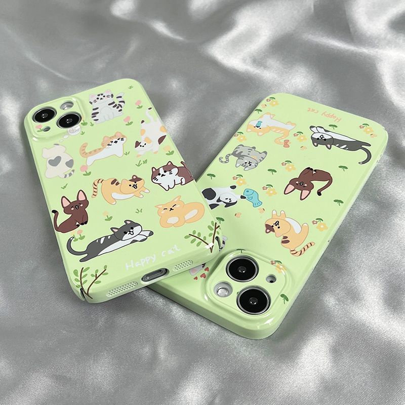 Ốp Điện Thoại Cứng Họa Tiết Chó Mèo Dễ Thương Cho Iphone 1213 promax 14 xs8 7 xr11 BYX1