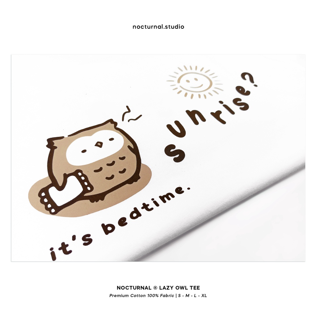 Áo Thun NOCTURNAL Lazy Owl Tee Cotton 100% Unisex Form Rộng Tay Lỡ Oversize Local Brand- JKLB2023