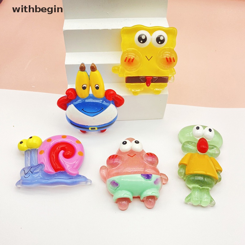 1 Tượng Resin Mini Màu Dạ Quang Hình Hoạt Hình Dễ Thương Trang Trí Đồ Thủ Công DIY