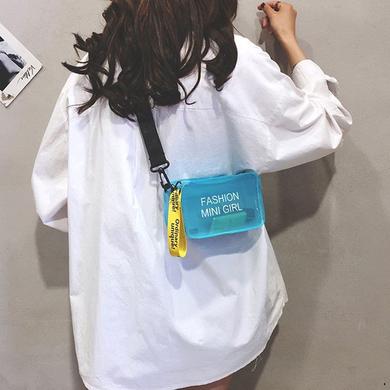 CHERLKOLRS Túi Đeo Chéo Trong Suốt Thời Trang Cho Nữ