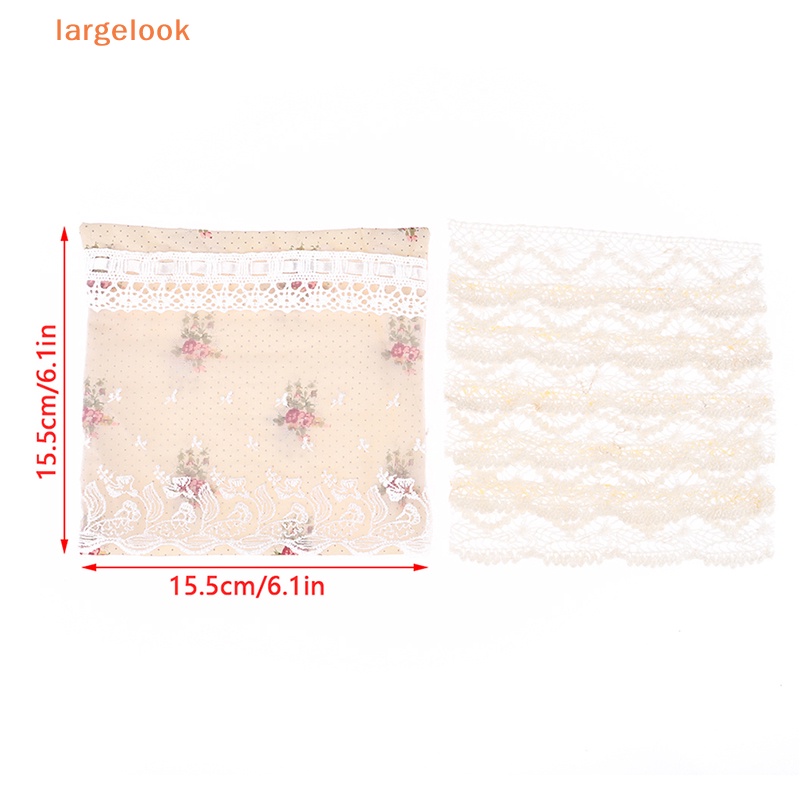 1 Bộ Chăn Ga Và Vỏ Gối Phối Ren Tỉ Lệ 1: 12 Cho Nhà Búp Bê