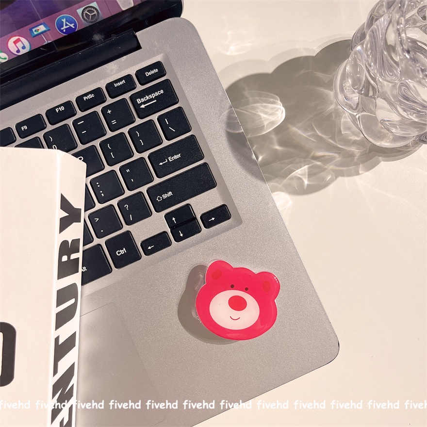 Giá Đỡ Điện Thoại Có Đệm Khí Thiết Kế Hình Gấu Hoạt Hình Dễ Thương