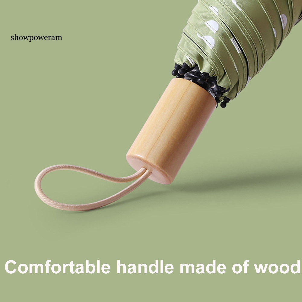 Dù Gấp Chống Nắng / Gió / Thấm Nước Họa Tiết Chấm Bi Thời Trang