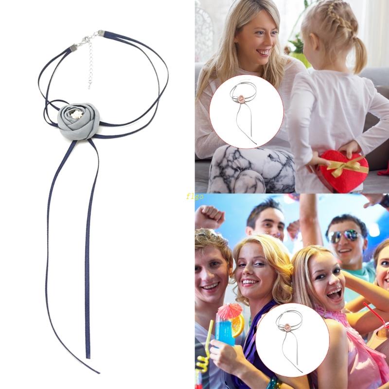 Vòng Cổ Choker Ren Hoa Màu Đen Quyến Rũ Cho Nữ