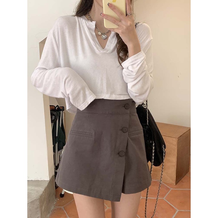 Quần Short Lưng Cao Thời Trang Hàn Quốc Cá Tính Cho Nữ