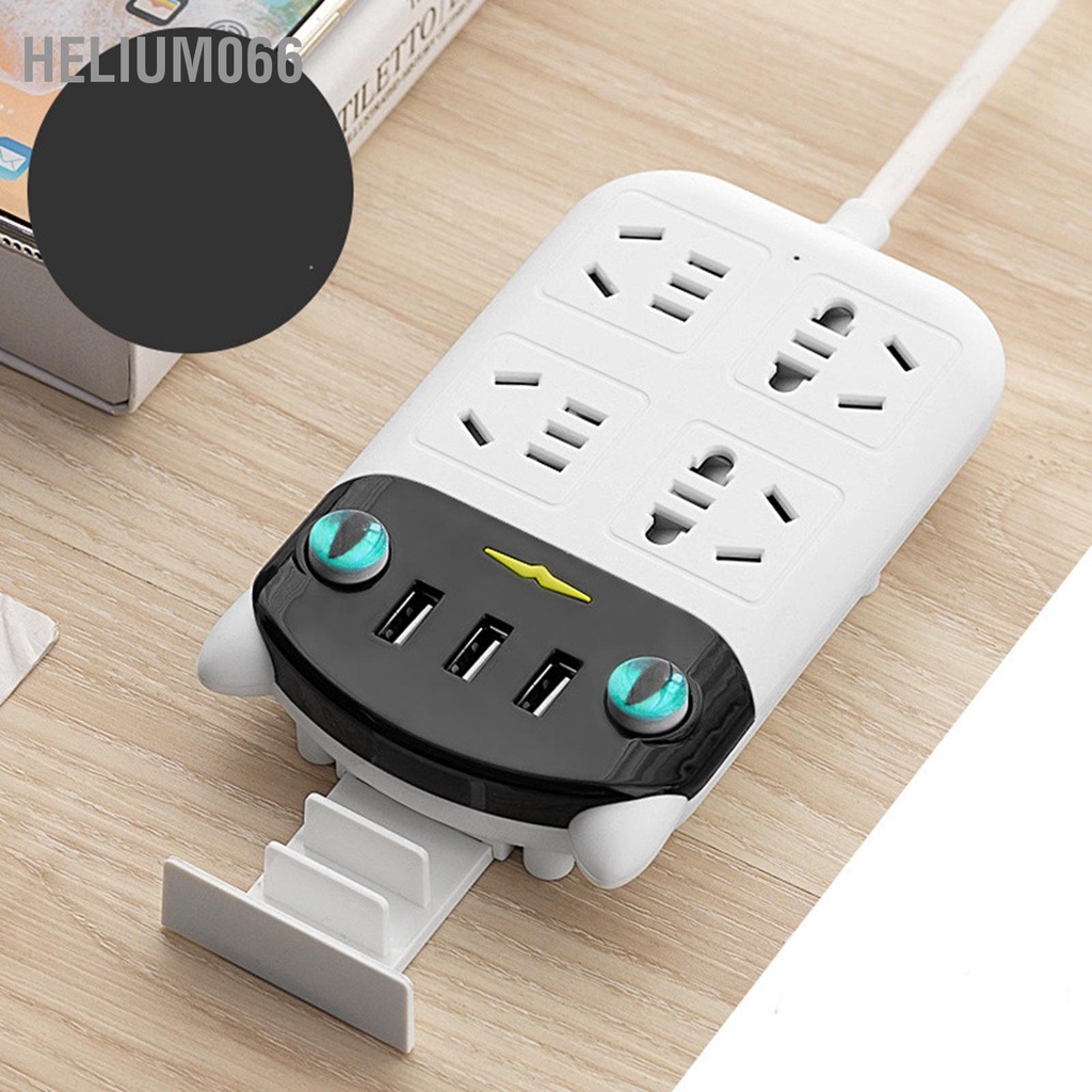 Ổ Cắm Điện Đa Năng Cổng USB Bằng ABS Tiện Dụng Cho Gia Đình / Văn Phòng Helium066