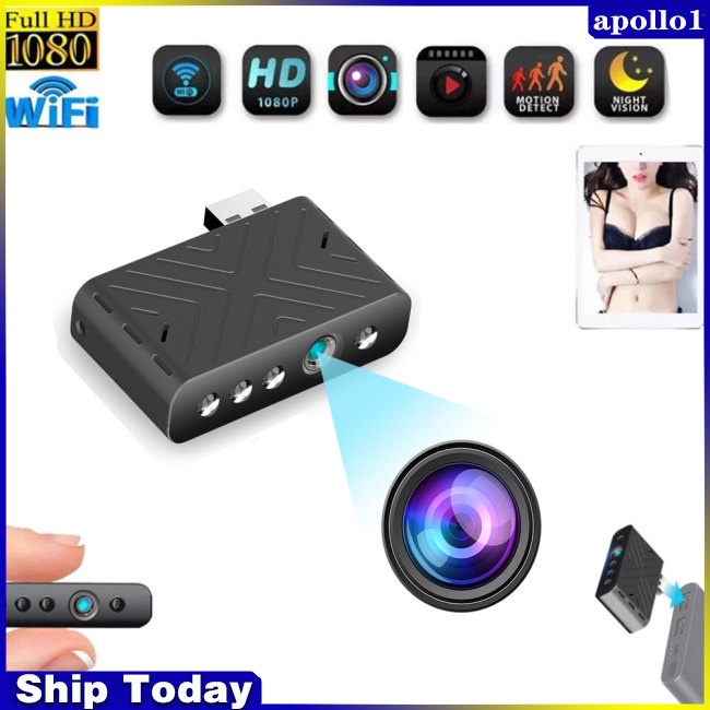Camera An Ninh Mini Kết Nối Wifi Không Dây Cổng Usb Bảo Vệ Giọng Nói