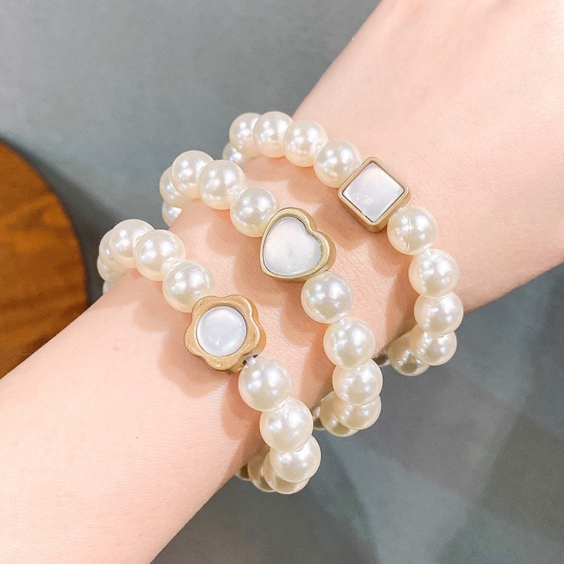 Dây Buộc Tóc Cao Su Đính Ngọc Trai Nhân Tạo Phong Cách Hàn Quốc