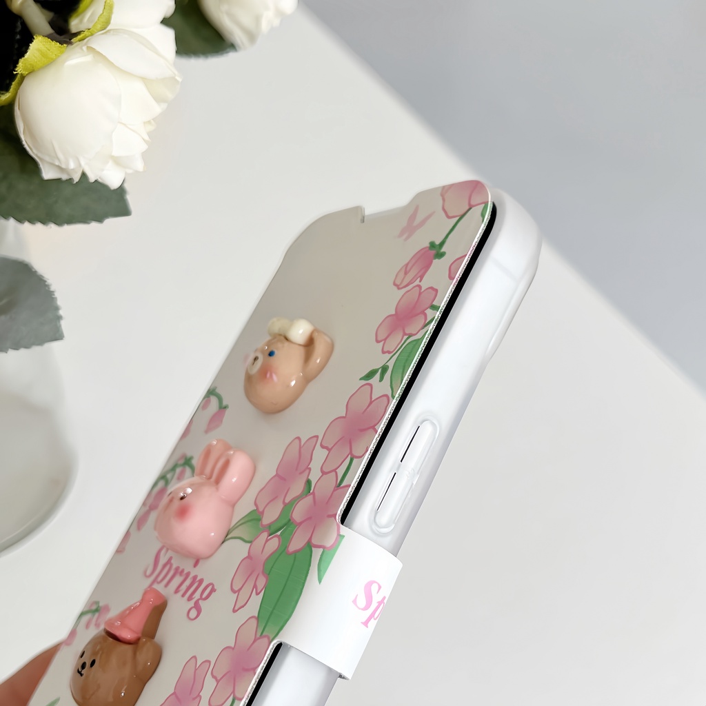 Ốp Điện Thoại tpu Dẻo Trong Suốt Họa Tiết Hoạt Hình Bông Hoa Dễ Thương Cho iPhone 14 13 12 11 PRO MAX