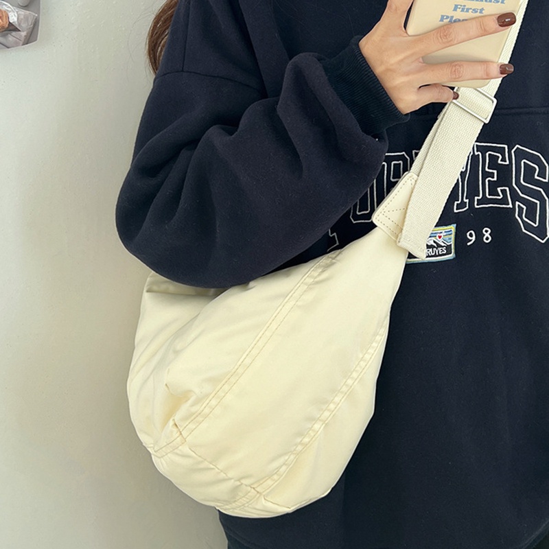 Túi Đeo Vai Bằng cotton Sức Chứa Lớn Đơn Giản Dễ Phối Đồ Hợp Thời Trang Cho Nữ