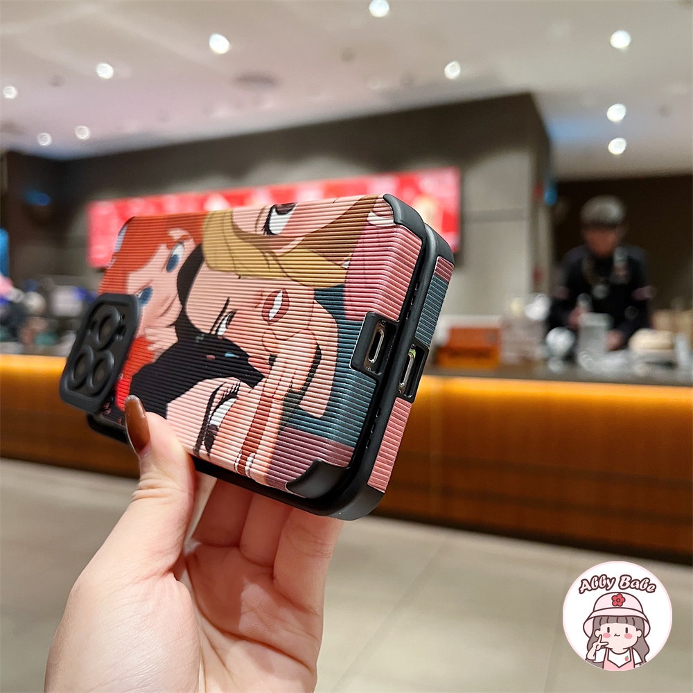 Ốp Điện Thoại Da Giả Viền TPU Dẻo In Hình Công Chúa Vui Nhộn Cho IPhone 14 Pro Max 11 12 11 Pro Max X XS 7Plus