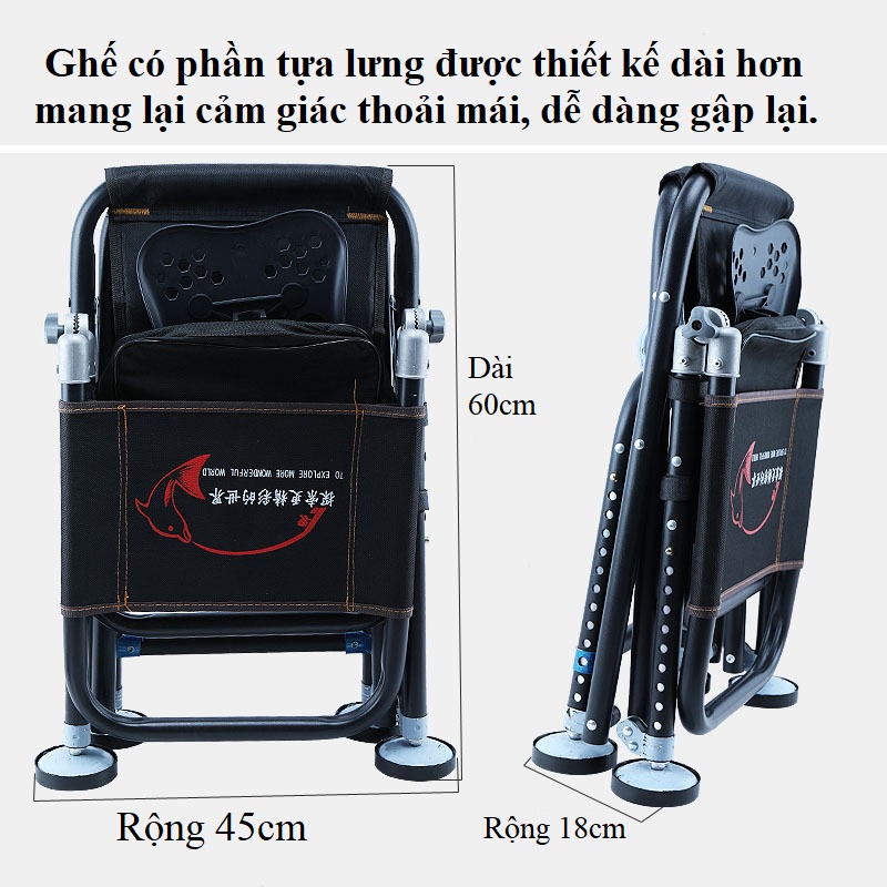 Ghế Câu Đài Địa Hình Ghế Xếp Ghế Gấp Câu Cá Cao Cấp KK19
