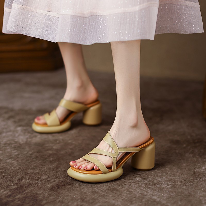 Duoya Dép Sandal Da Mềm Đế Dày Chống Thấm Nước Thời Trang Mùa Hè Cho Nữ